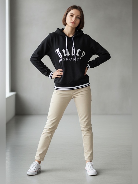 Juicy Couture Tops - EUC Juicy Couture Logo Hoodie Size L